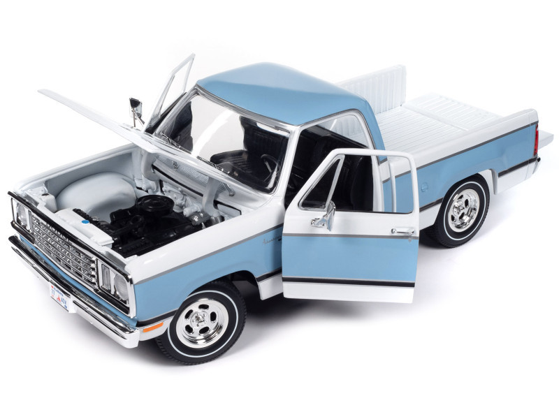 1977 Dodge D100 Adventurer Sweptline Pickup Truck Light Blue and