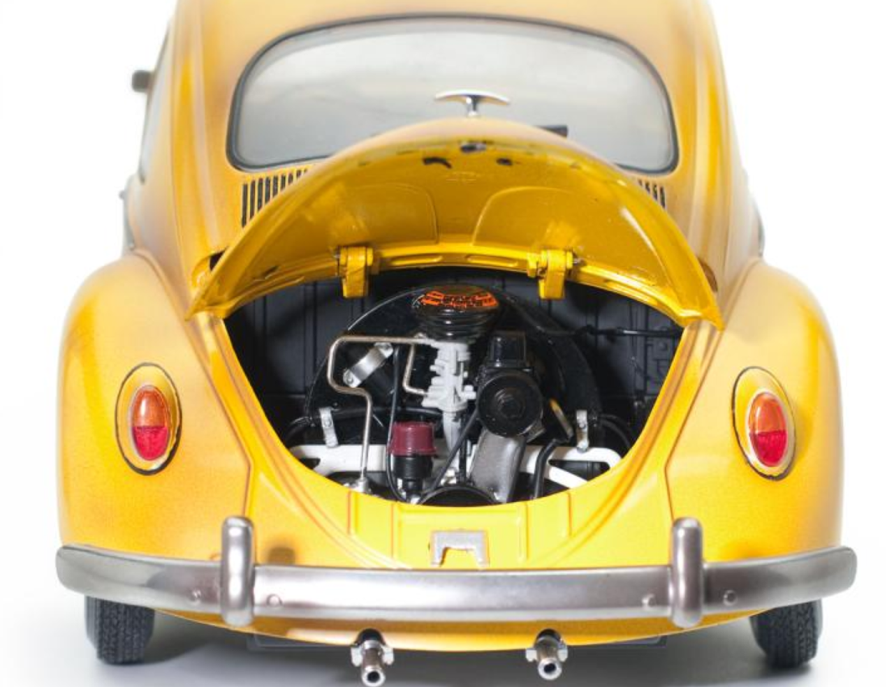 1/12 Sunstar 1961 Volkswagen VW Beetle Transformer Edition (Yellow) Diecast  Car Model Limited