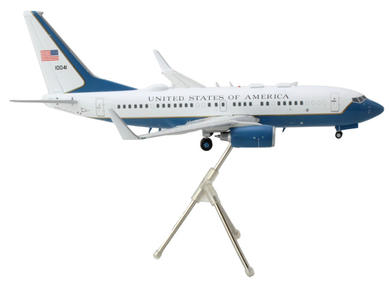 Boeing C-40B Commercial Aircraft "United States of America - Air Force" White and Blue "Gemini 200" Series 1/200 Diecast Model Airplane by GeminiJets