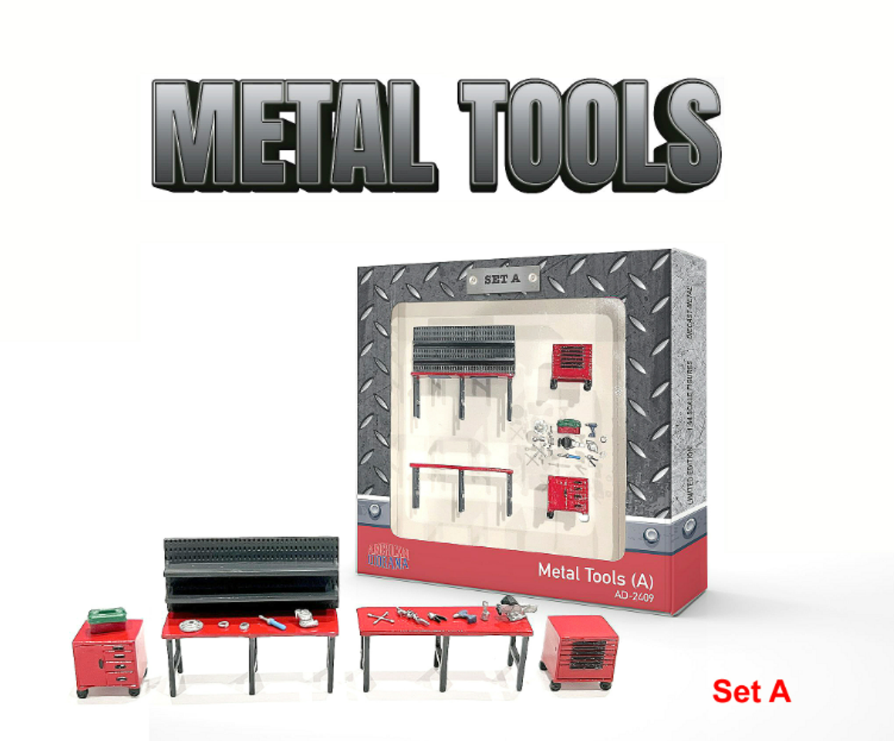 1/64 American Diorama Metal Tools - Set A