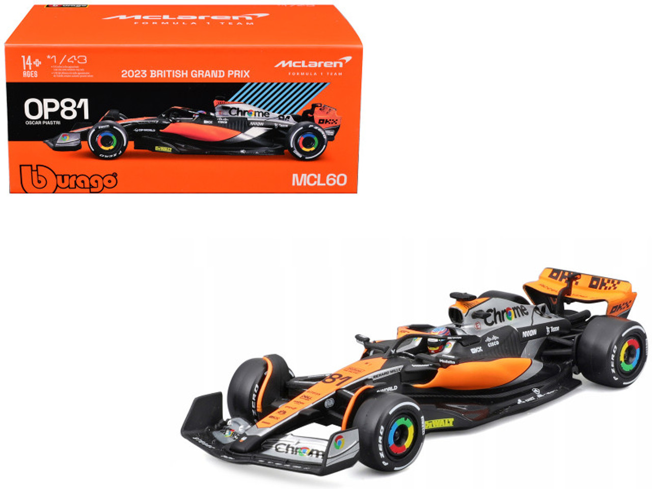 1/43 BBurago 2023 Formula 1 Oscar Piastri McLaren MCL60 #81