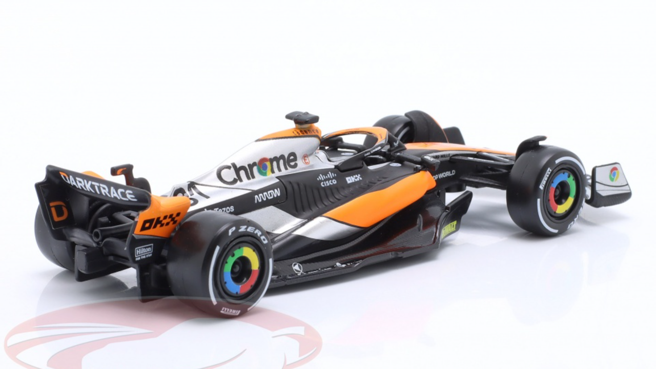 1/43 BBurago 2023 Formula 1 Oscar Piastri McLaren MCL60 #81 British GP Car Model Standard Edition