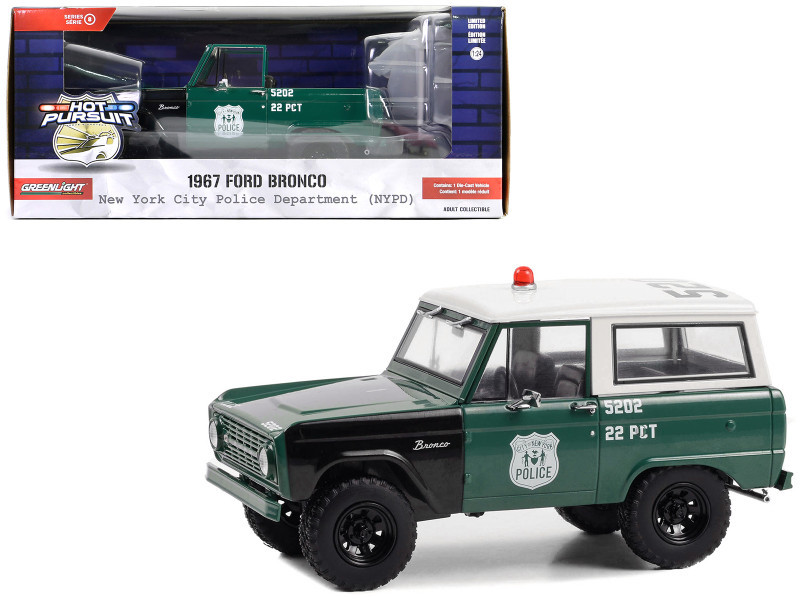 1967 Ford Bronco Green and Black with Tan Top 
