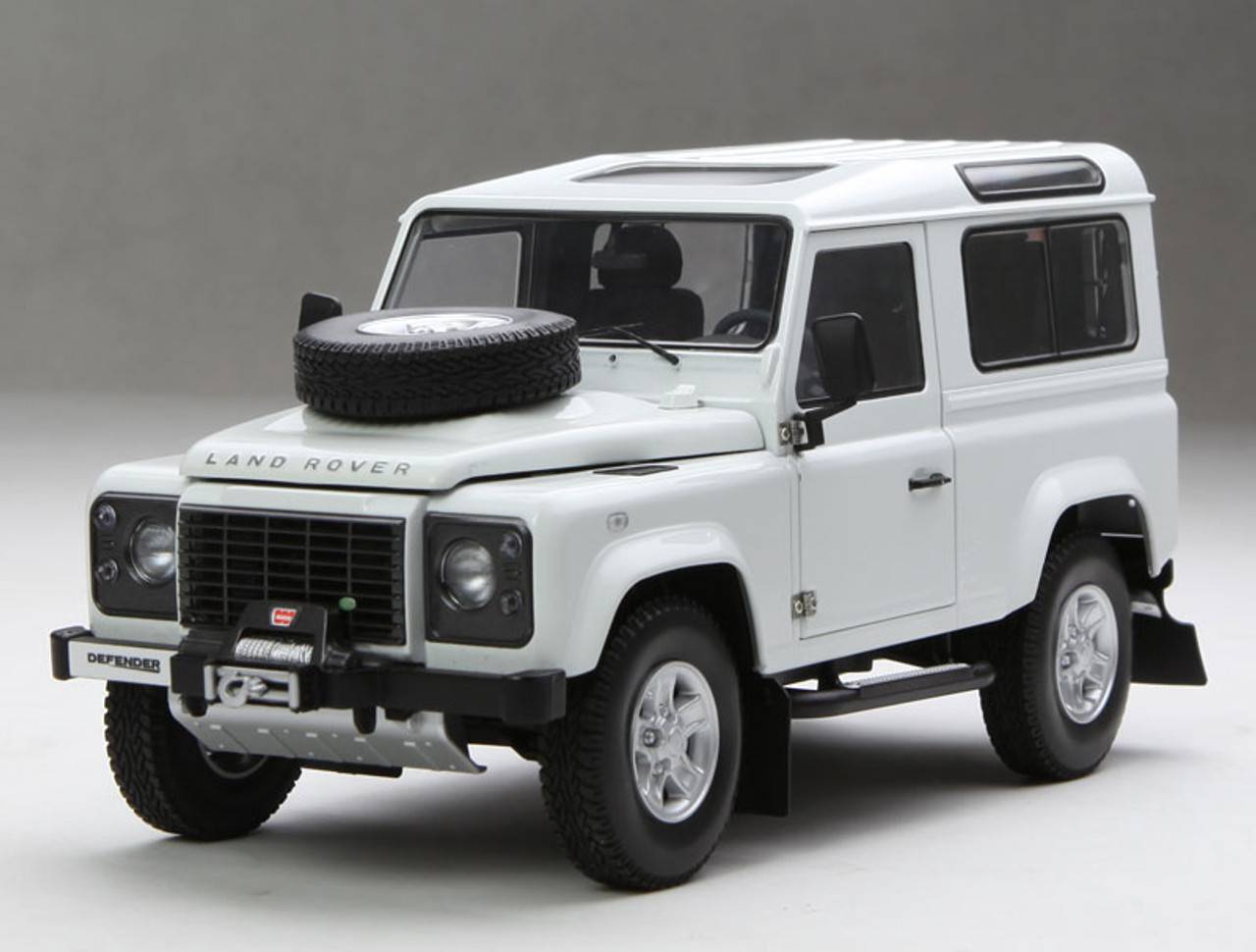 1/18 Kyosho Land Rover Defender 90 SWB (White w/ White Hood) Diecast Car Model