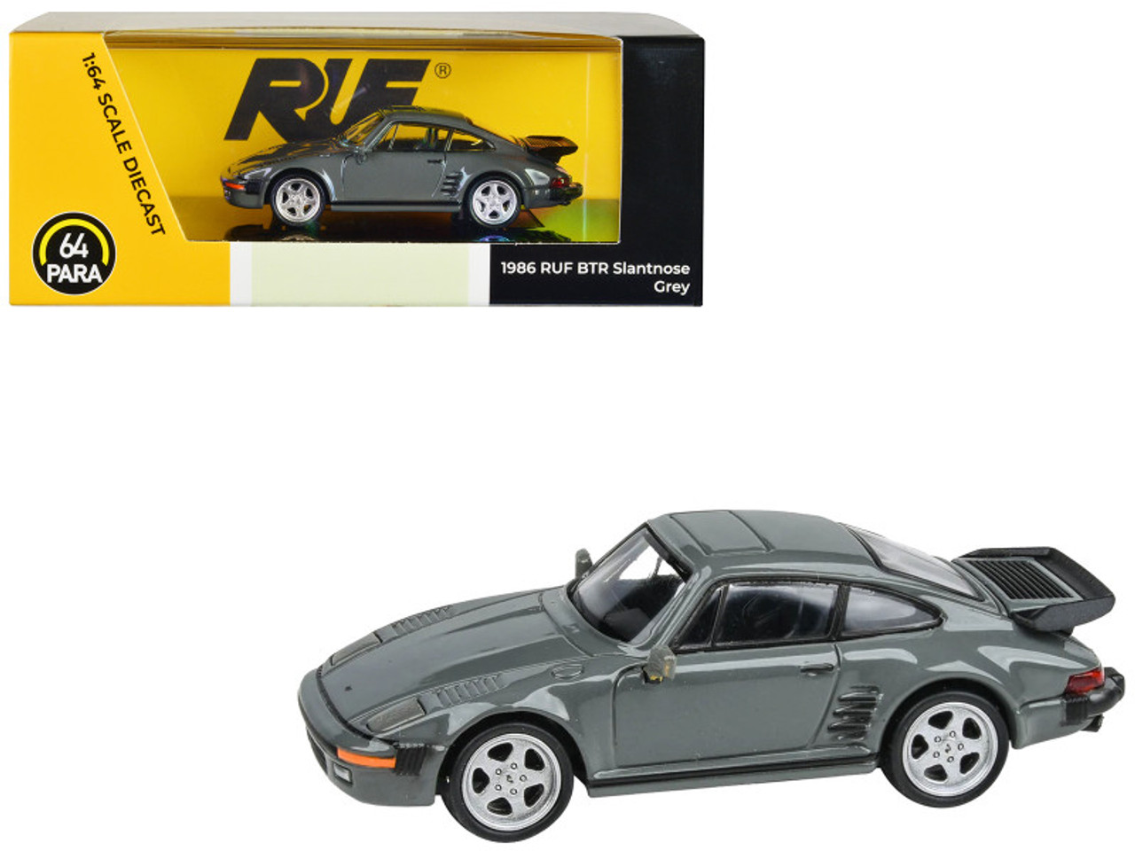 1986 RUF BTR Slantnose Gray 1/64 Diecast Model Car by Paragon Models