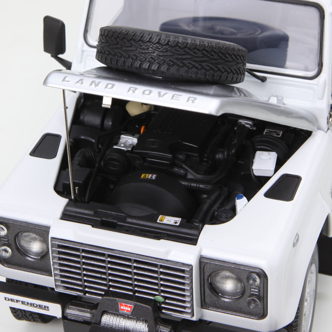 1/18 Kyosho Land Rover Defender 90 SWB (White w/ Silver Hood) Diecast Car Model