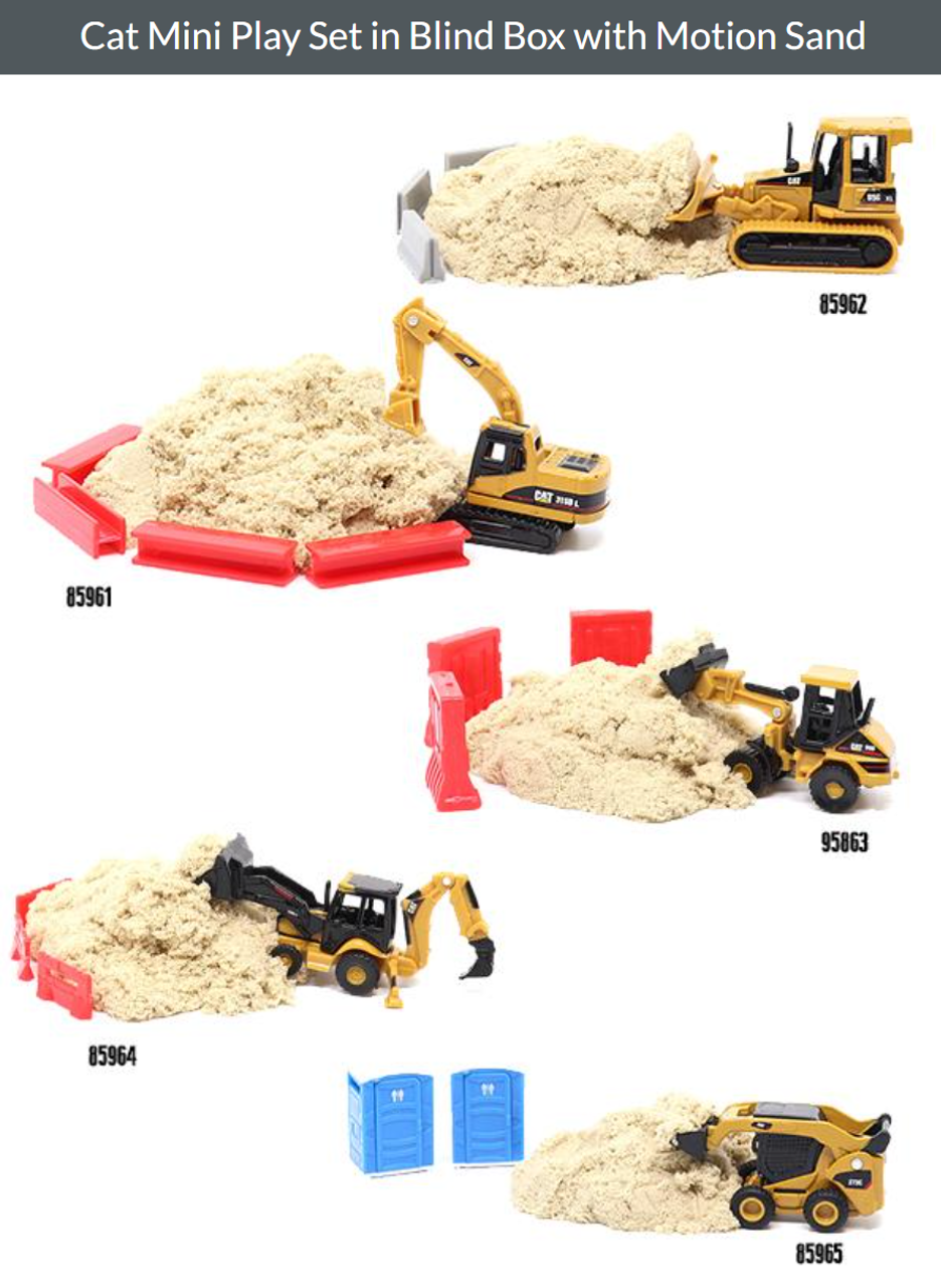 Diecast Master Set of 5 Cat Mini Play Set in Blind Box with Motion Sand