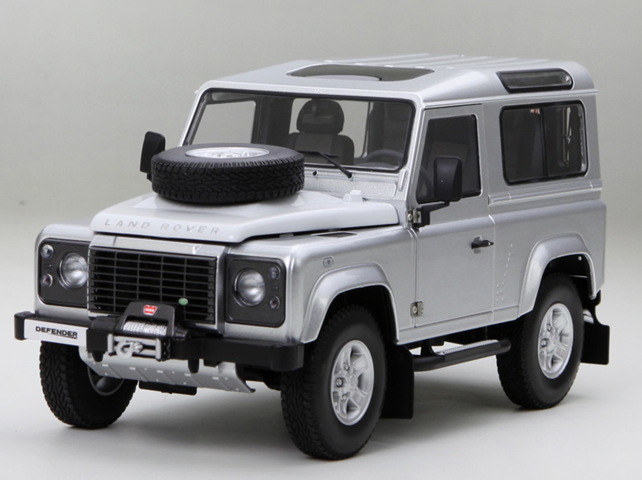 1/18 Kyosho Land Rover Defender 90 SWB (Silver w/ White