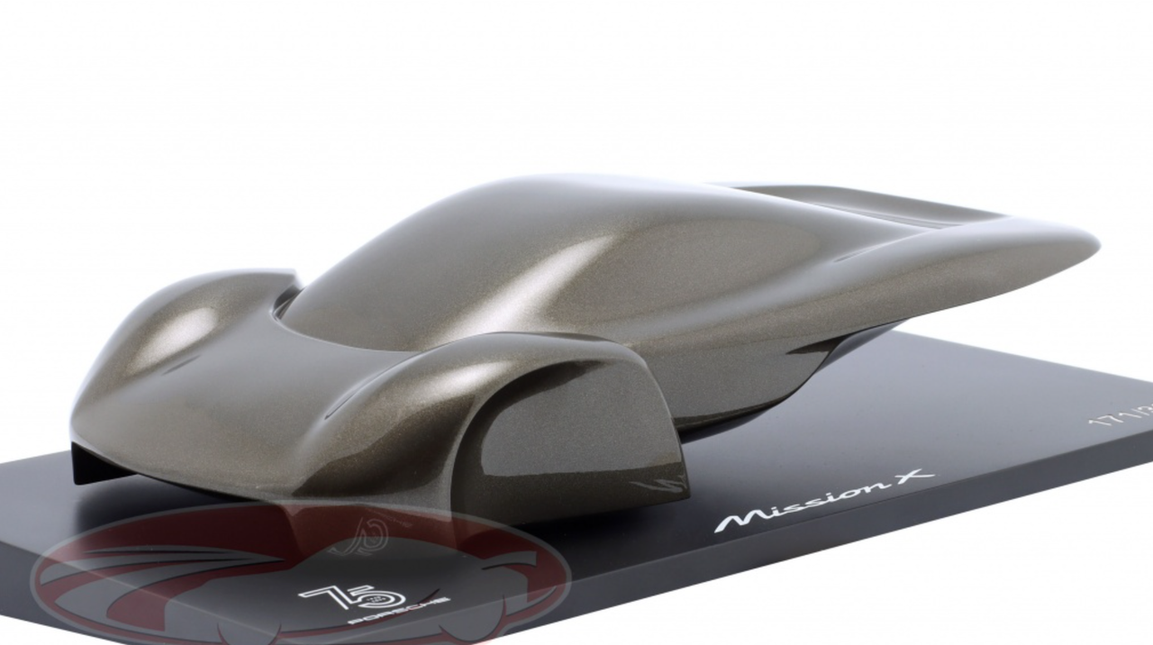 1/18 Dealer Edition Porsche Mission X Hypercar 75 Years Rocket Metallic Sculpture Model