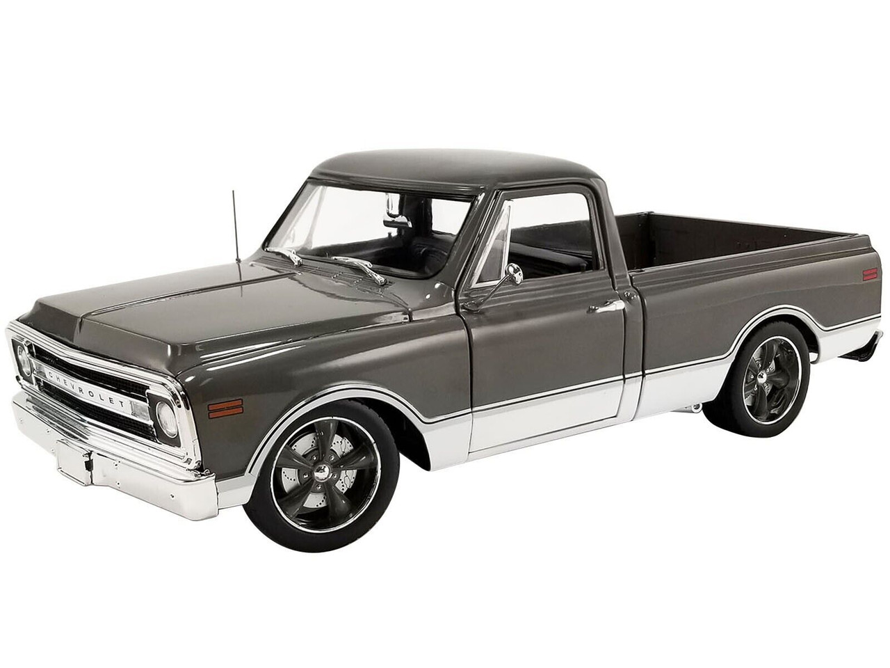 MINOR DAMAGED 1/18 ACME 1969 Chevrolet C10 Custom LS-10 (Grey) Diecast Car Model