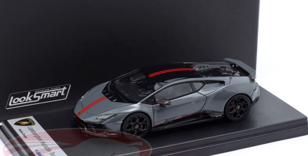 1/43 LookSmart 2022 Lamborghini Huracan Tecnica (Grey Metallic) Car Model