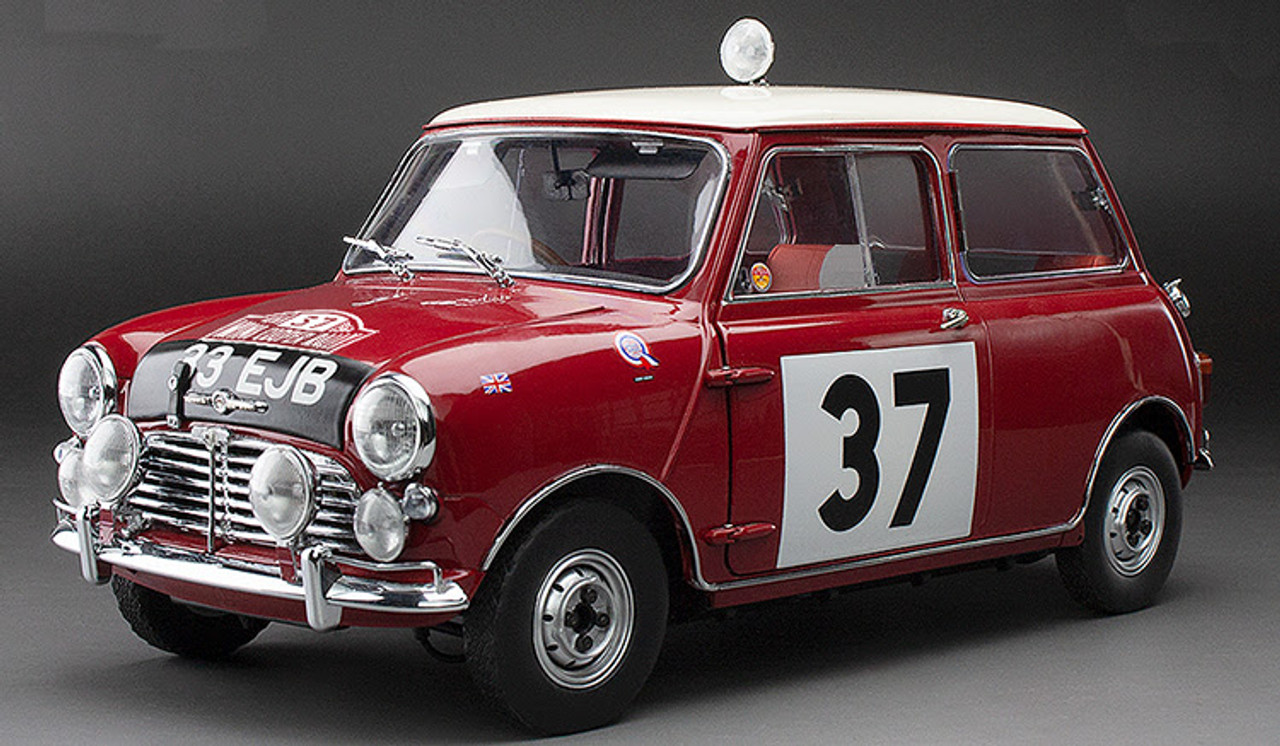 1 12 Sunstar 1964 Mini Cooper S 37 P. Hopkirk H. Liddon Winner Rally Monaco Diecast Car Model