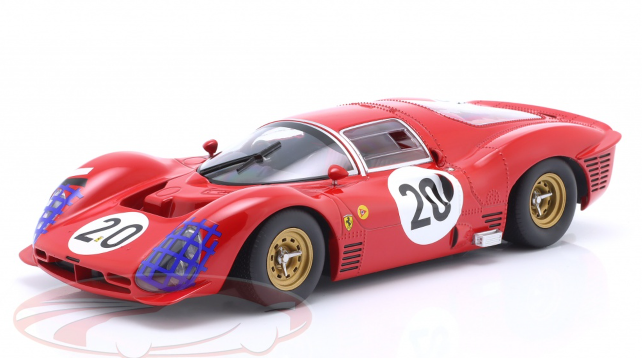 1/18 Werk83 1966 Ferrari 330 P3 Coupé #20 24h LeMans SpA Ferrari SEFAC Ludovico Scarfiotti, Mike Parkes Diecast Car Model