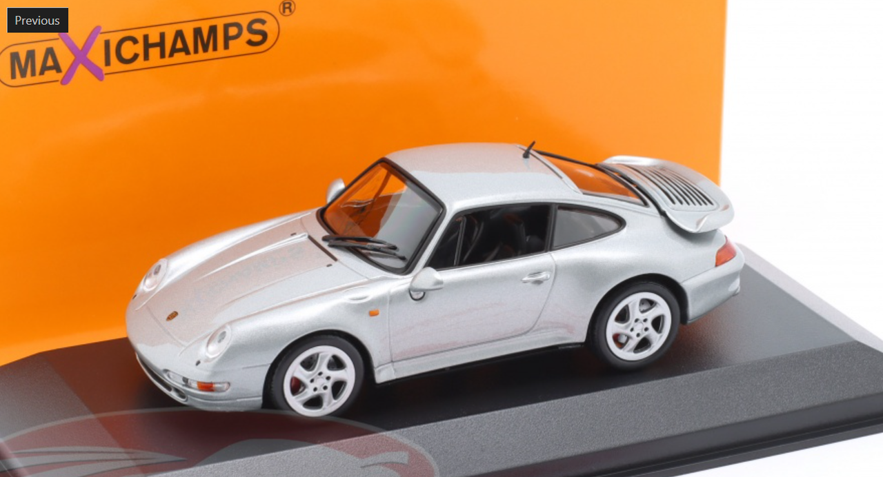 1/43 Minichamps 1995 Porsche 911 Turbo S (993) (Silver Metallic) Car Model