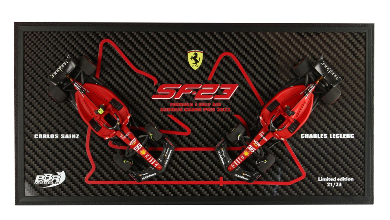 1/43 BBR 2-Car Set 2023 Formula 1 Ferrari SF-23 Bahrain GP Car Model Limited 23 Pieces