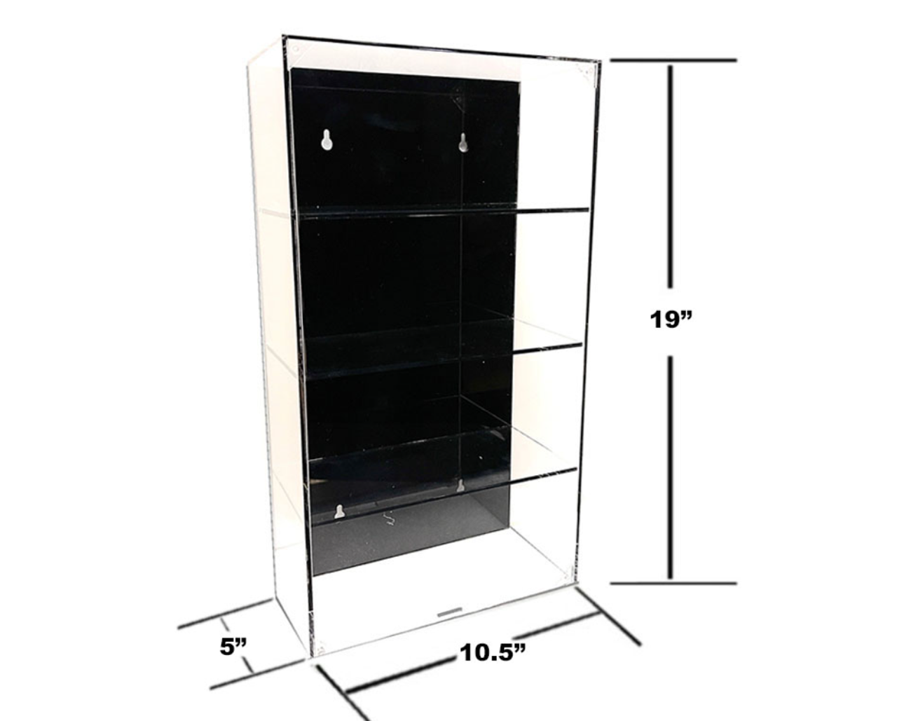 1/24 Wall Mount 4 Cars Display Case with Black Panel