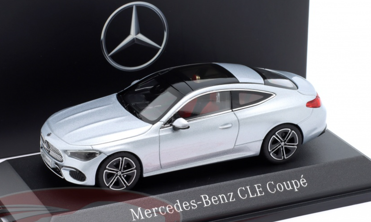 1/43 Dealer Edition 2023 Mercedes-Benz CLE Coupe (C236) (High-Tech Silver) Diecast Car Model