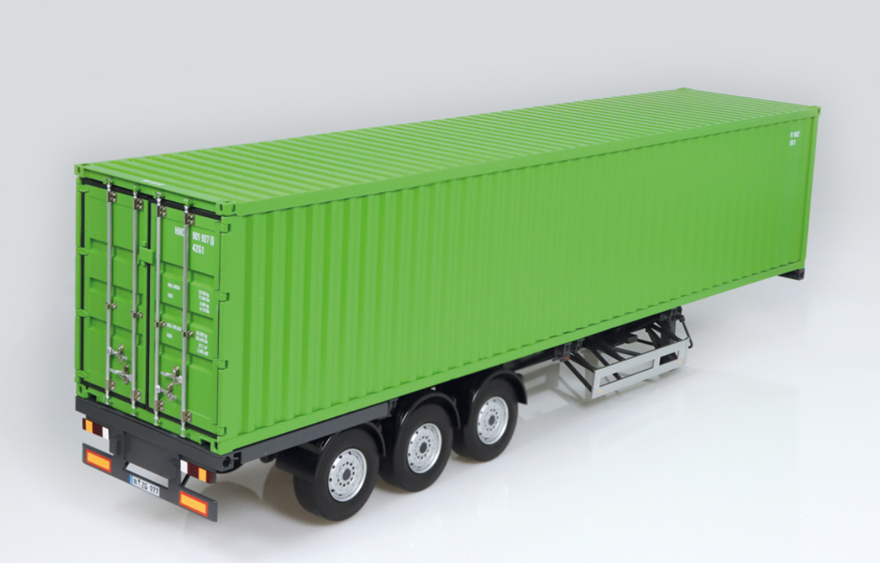 1/18 NZG Trailer EU & 40 Ft Green Container Diecast Model