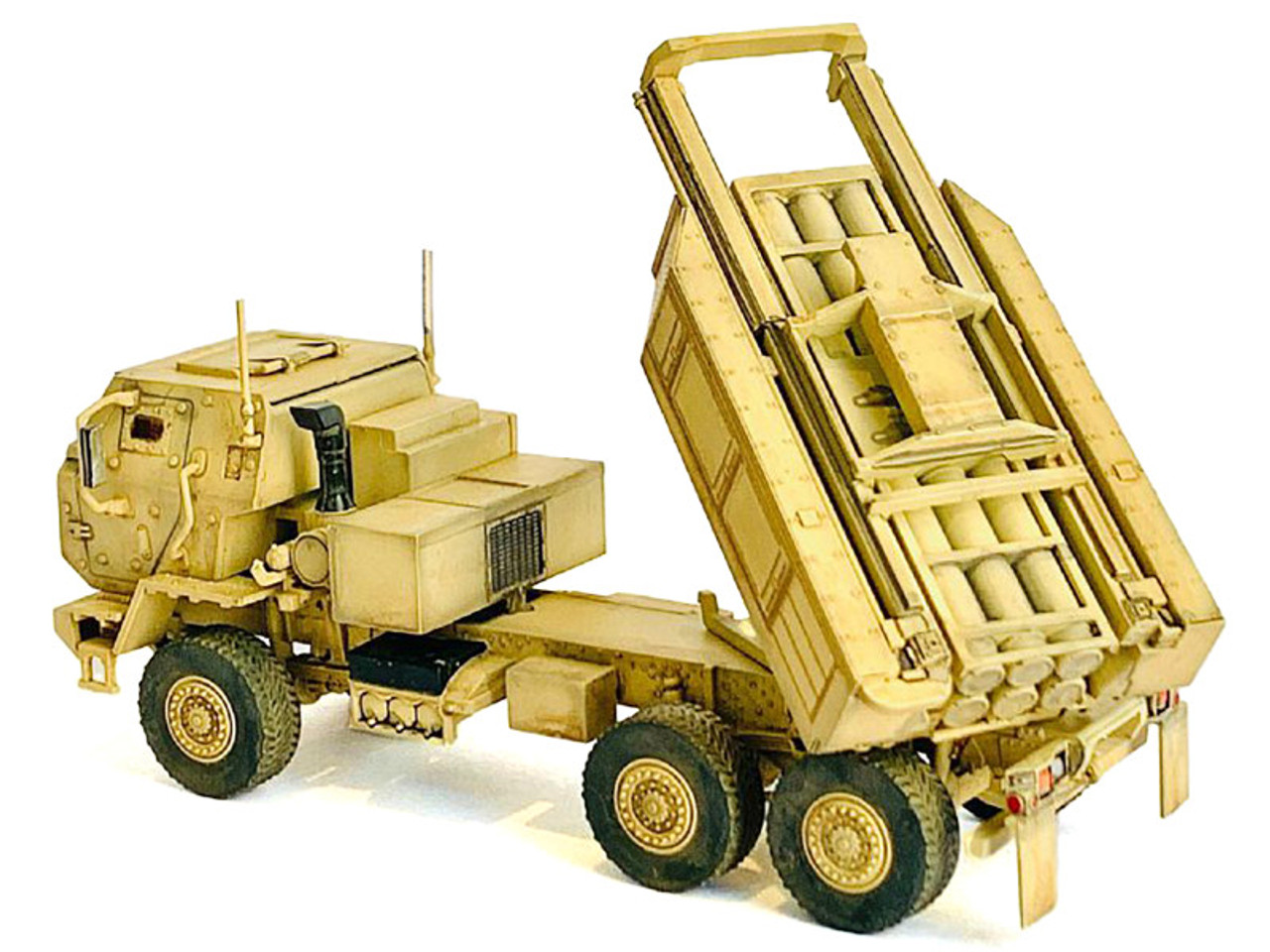 United States M142 High Mobility Artillery Rocket System (HIMARS) Desert Camo "NEO Dragon Armor" Series 1/72 Plastic Model by Dragon Models