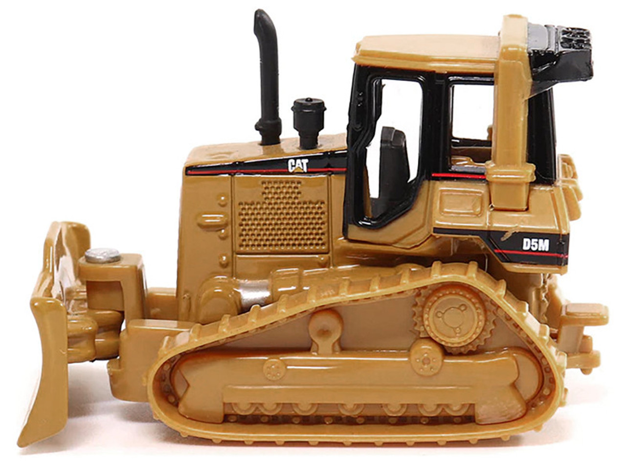 Peterbilt 579 UltraLoft Tandem Tractor Red Metallic with Lowboy Trailer and CAT D5M Dozer Yellow 1/87 (HO) Diecast Model by Diecast Masters
