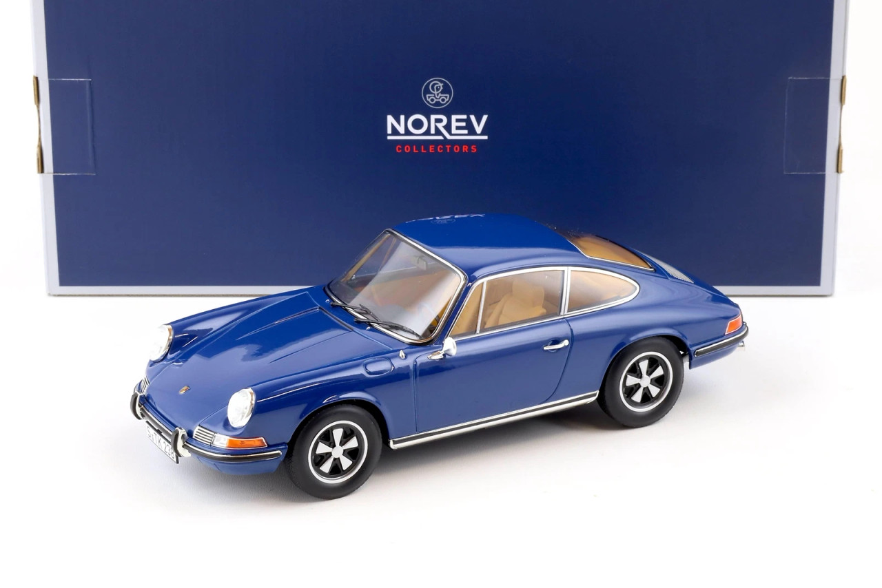 1/18 Norev 1969 Porsche 911 S (Blue) Diecast Car Model
