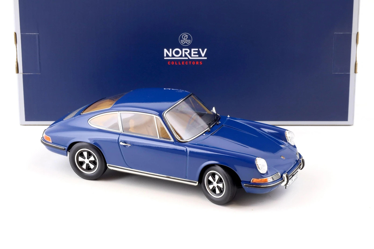 1/18 Norev 1969 Porsche 911 S (Blue) Diecast Car Model