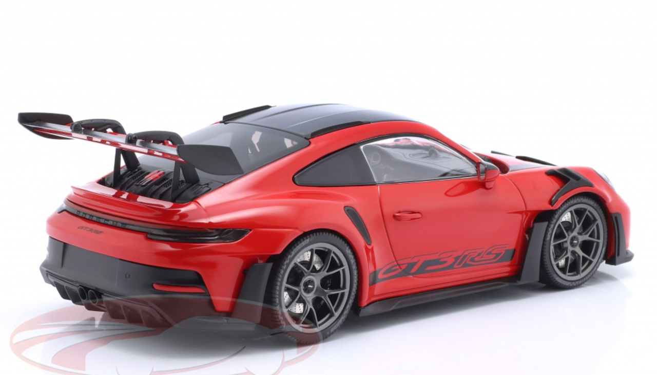 1/18 Minichamps 2023 Porsche 911 (992) GT3 RS (Red with Silver Wheels) Diecast Car Model