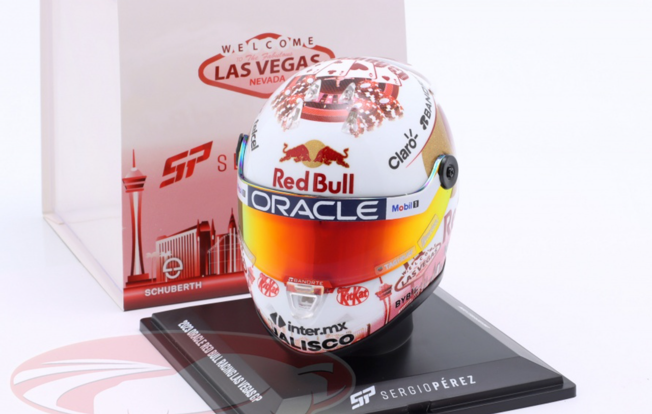 1/4 Schuberth 2023 Formula 1 Sergio Pérez Red Bull Racing #11 3rd Las Vegas GP Helmet Model