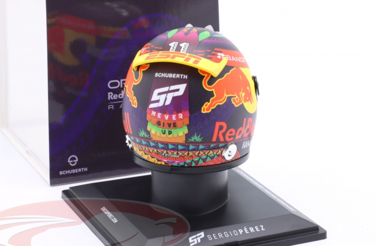1/4 Schuberth 2023 Formula 1 Sergio Pérez Red Bull Racing #11 Mexican GP Helmet Model