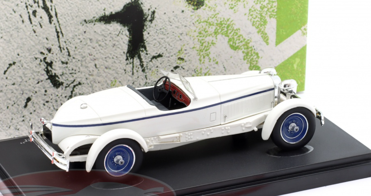 1/43 AutoCult 1929 Packard 6th Series Thompson Special Glasscock Speedster (White) Car Model