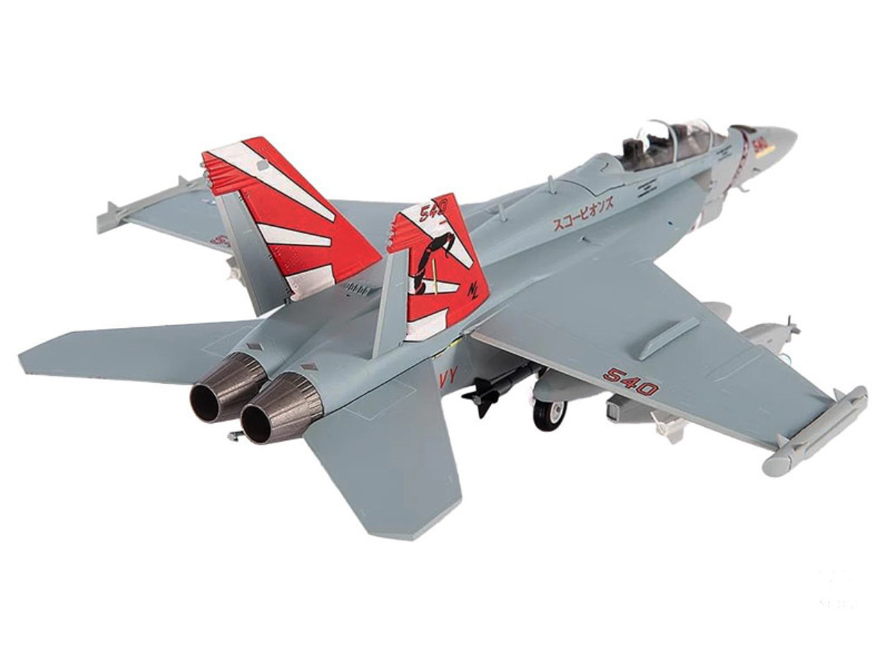 Boeing EA-18G Growler Aircraft "VAQ-132 Scorpions" United States Navy 1/72 Diecast Model by JC Wings