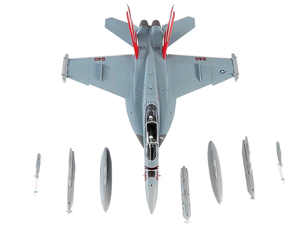 Boeing EA-18G Growler Aircraft "VAQ-132 Scorpions" United States Navy 1/72 Diecast Model by JC Wings