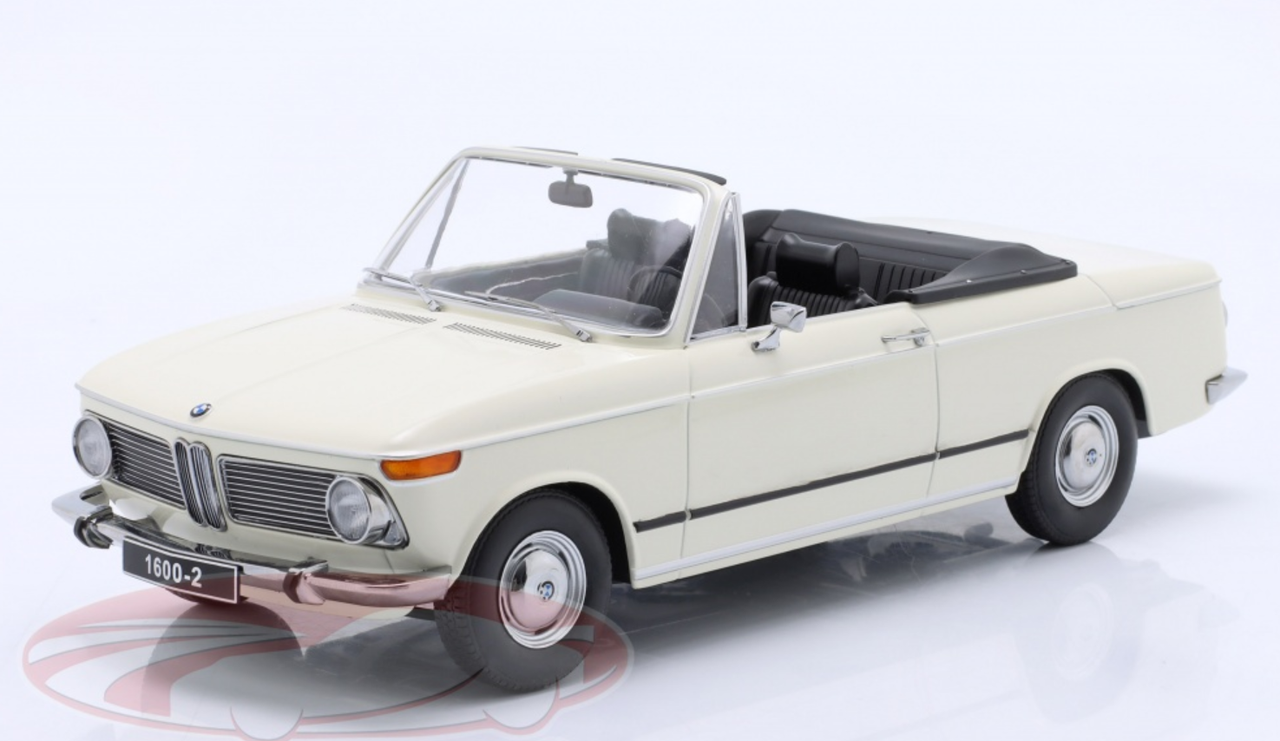 1/18 KK-Scale 1968 BMW 1600-2 Cabriolet (White) Diecast Car Model