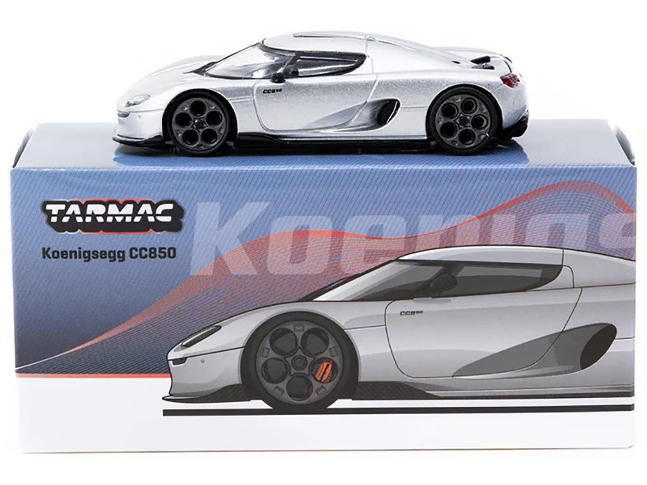 ♥ 1/64 Tarmac Works Koenigsegg CC850 (Silver) Diecast Car