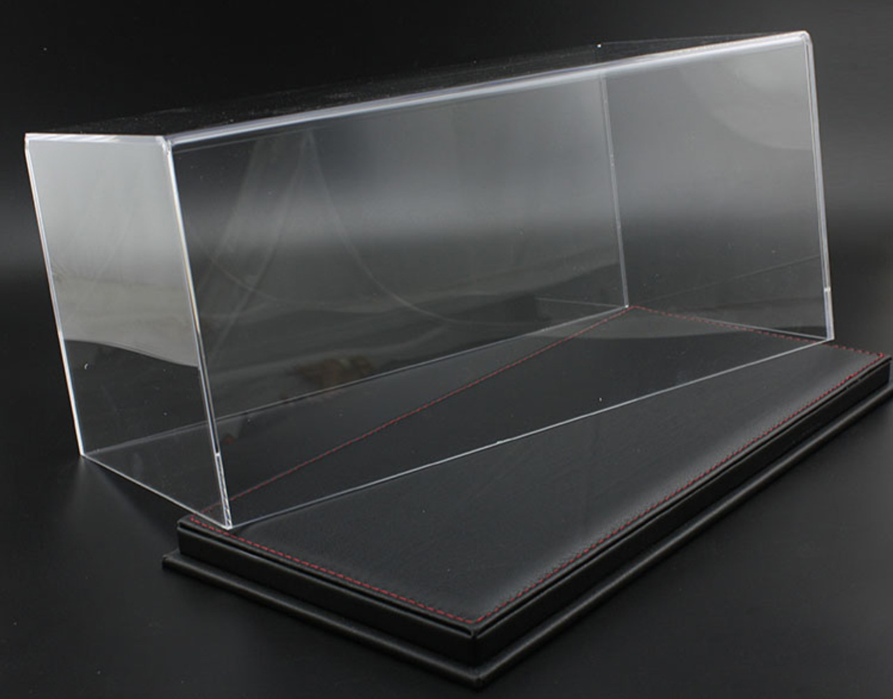1/18 Acrylic Black Leather Base Diecast Model Display Case