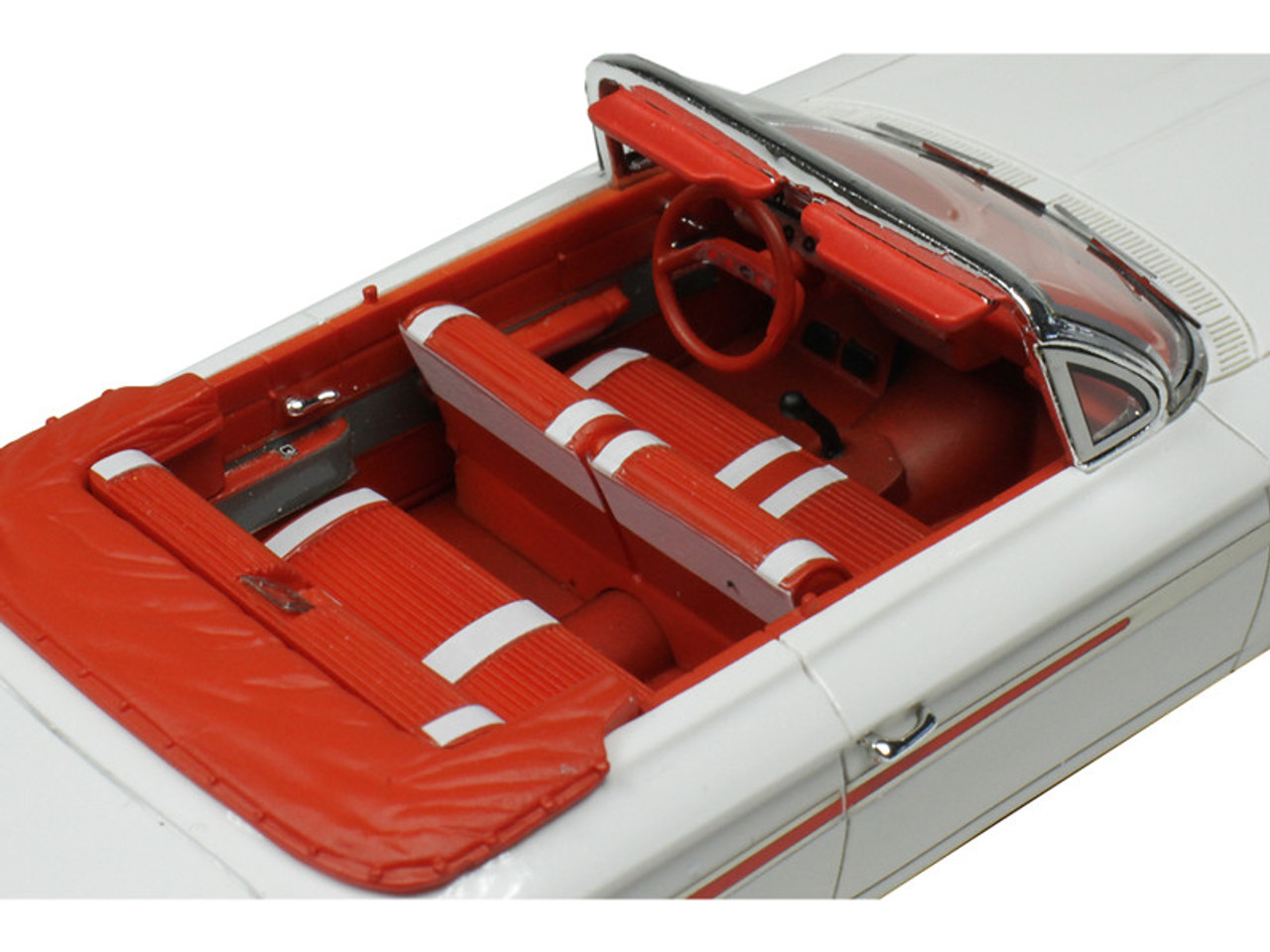 1961 Chevrolet Impala Convertible White with Red Interior