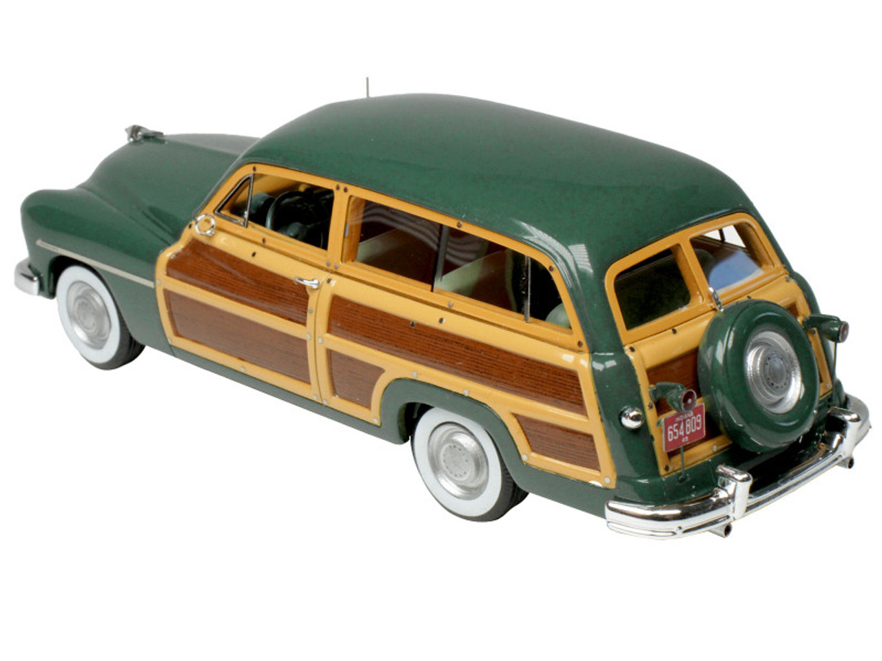 1949 Mercury Woodie Meadow Green with Yellow and Woodgrain Sides and Green Interior Limited Edition to 200 pieces Worldwide 1/43 Model Car by Goldvarg Collection