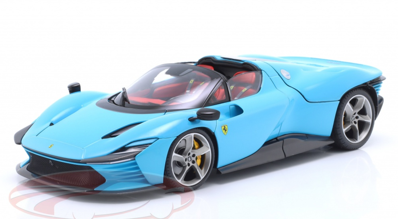 1/18 BBurago Signature 2022 Ferrari Daytona SP3 Closed Top (Blue) Diecast Car Model