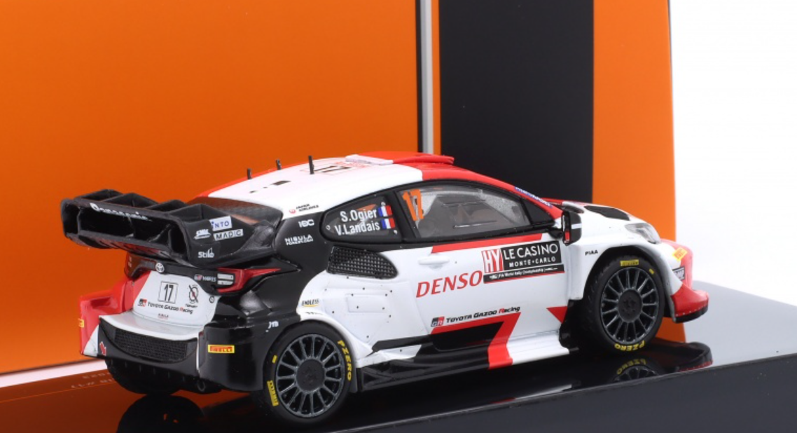 Modèle Réduit Toyota GR Yaris Rally1 #17 Ogier/Landais - Monte-Carlo 2023 - Échelle 1/43 IXO