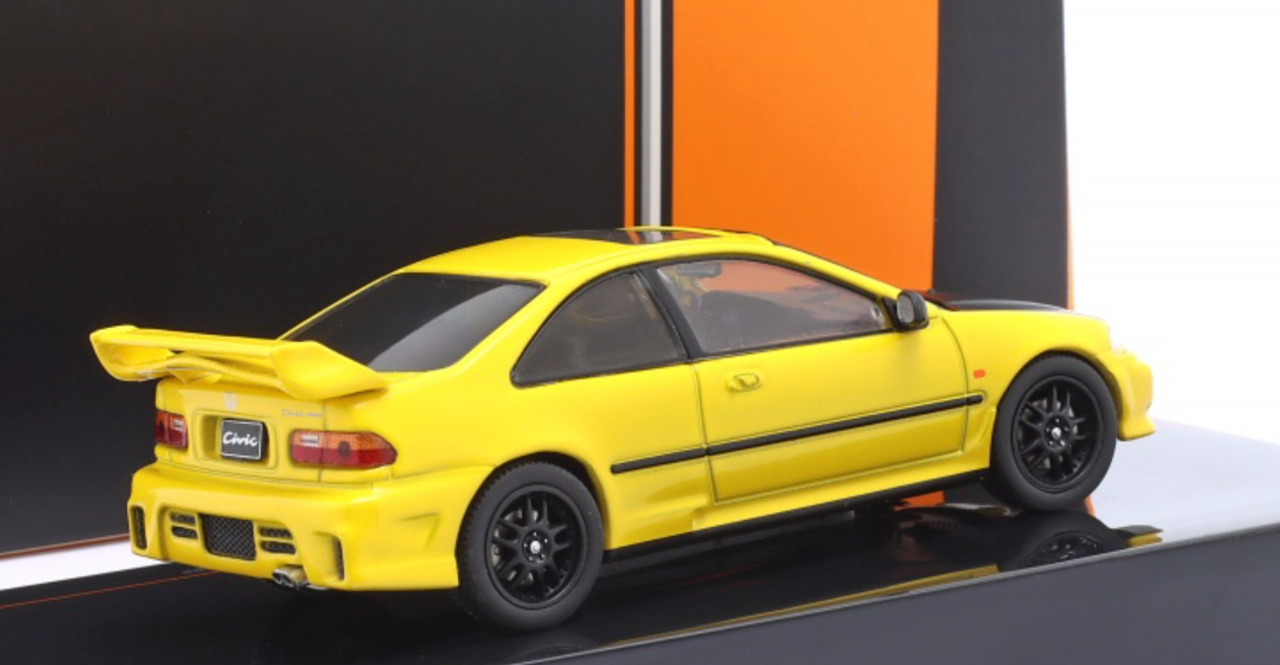 1/43 Ixo 1995 Honda Civic EJ1 Coupe (Yellow) Car Model