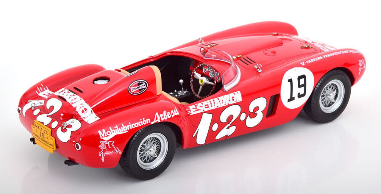 1/18 KK-Scale 1954 Ferrari 375 Plus #19 Winner Carrera Panamericana Erwin Goldschmidt Umberto Maglioli Diecast Car Model