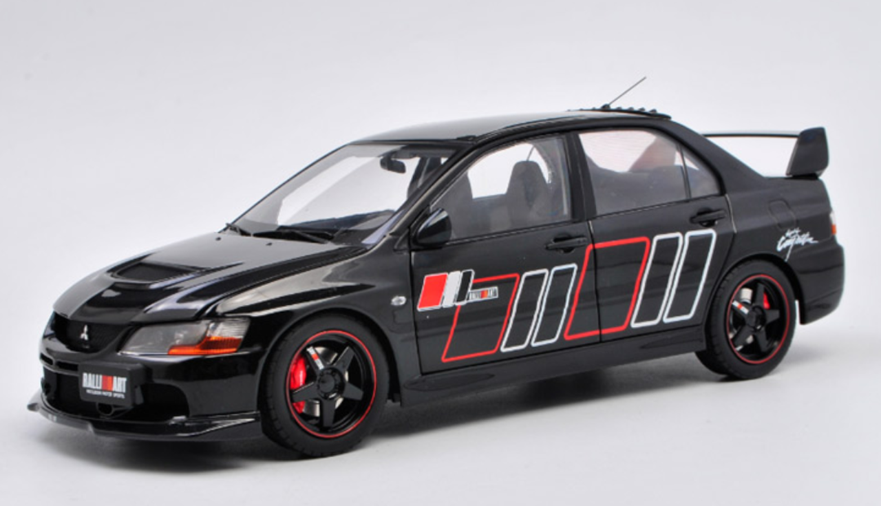 1/18 Super A SuperA Mitsubishi Evo 9 Evo9 Evo IX 9th Generation RA Ralliart (Black) Diecast Car Model Limited 555