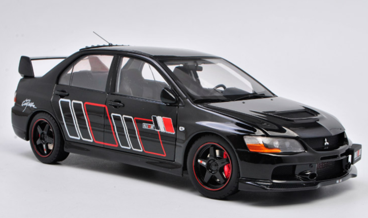 1/18 Super A SuperA Mitsubishi Evo 9 Evo9 Evo IX 9th Generation RA Ralliart (Black) Diecast Car Model Limited 555