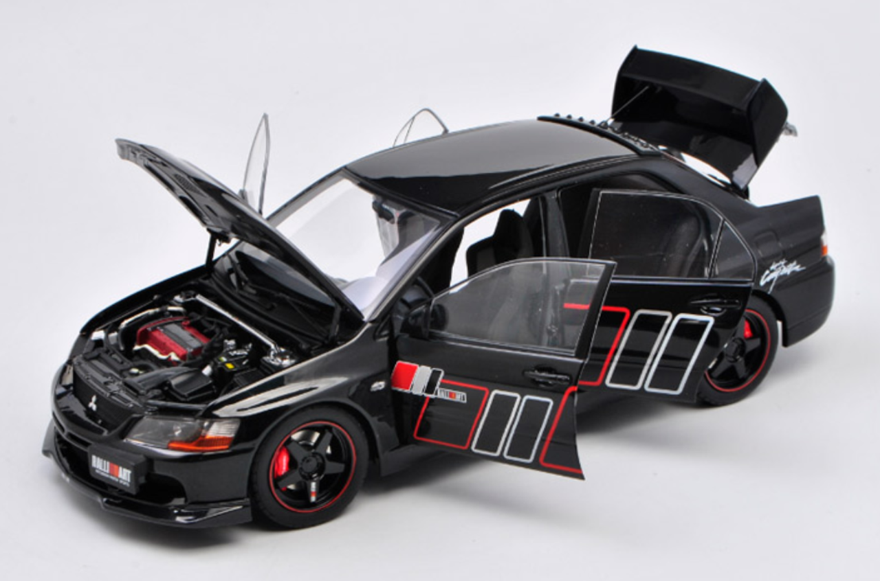 1/18 Super A SuperA Mitsubishi Evo 9 Evo9 Evo IX 9th Generation RA Ralliart (Black) Diecast Car Model Limited 555