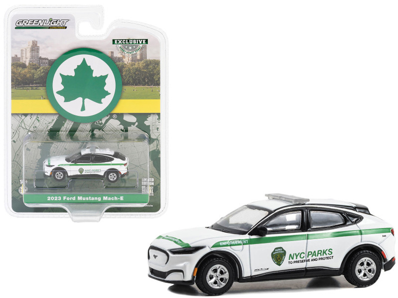 2023 Ford Mustang Mach-E White with Green Stripes 
