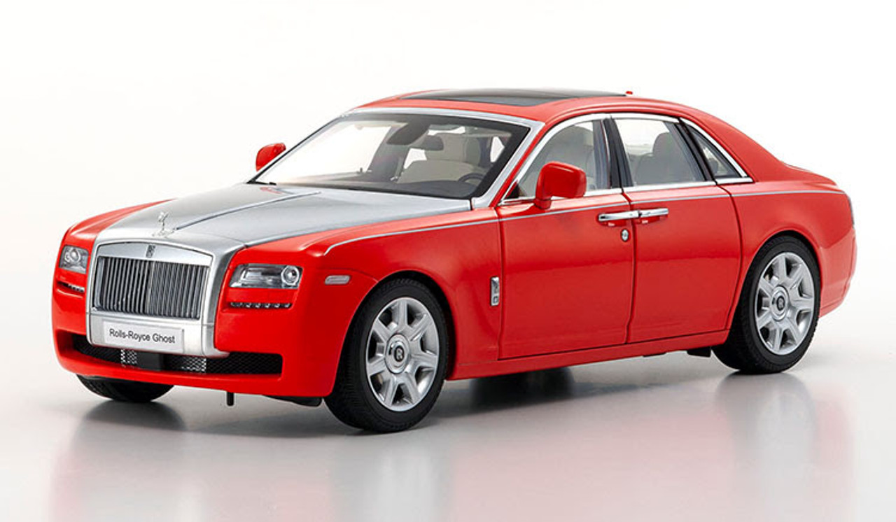 1/18 Kyosho Rolls-Royce RR Ghost (Red with Silver Hood) Diecast Car Model