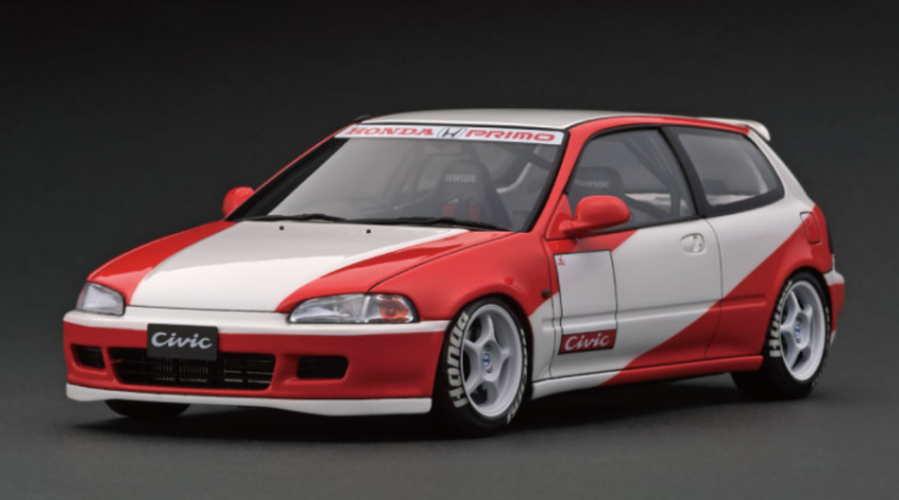 1/18 Ignition Model Honda CIVIC (EG6) White/Red