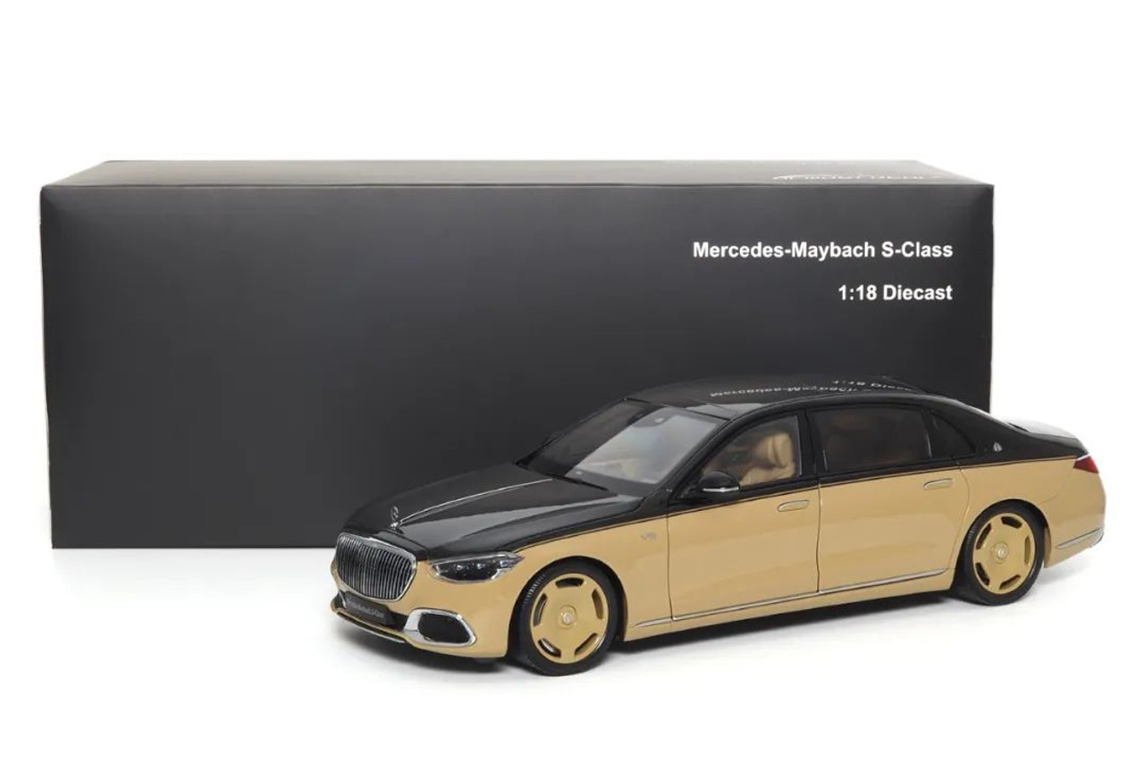 1/18 Almost Real Mercedes-Benz Mercedes Maybach S680 (Black & Sand Yellow) Car Model