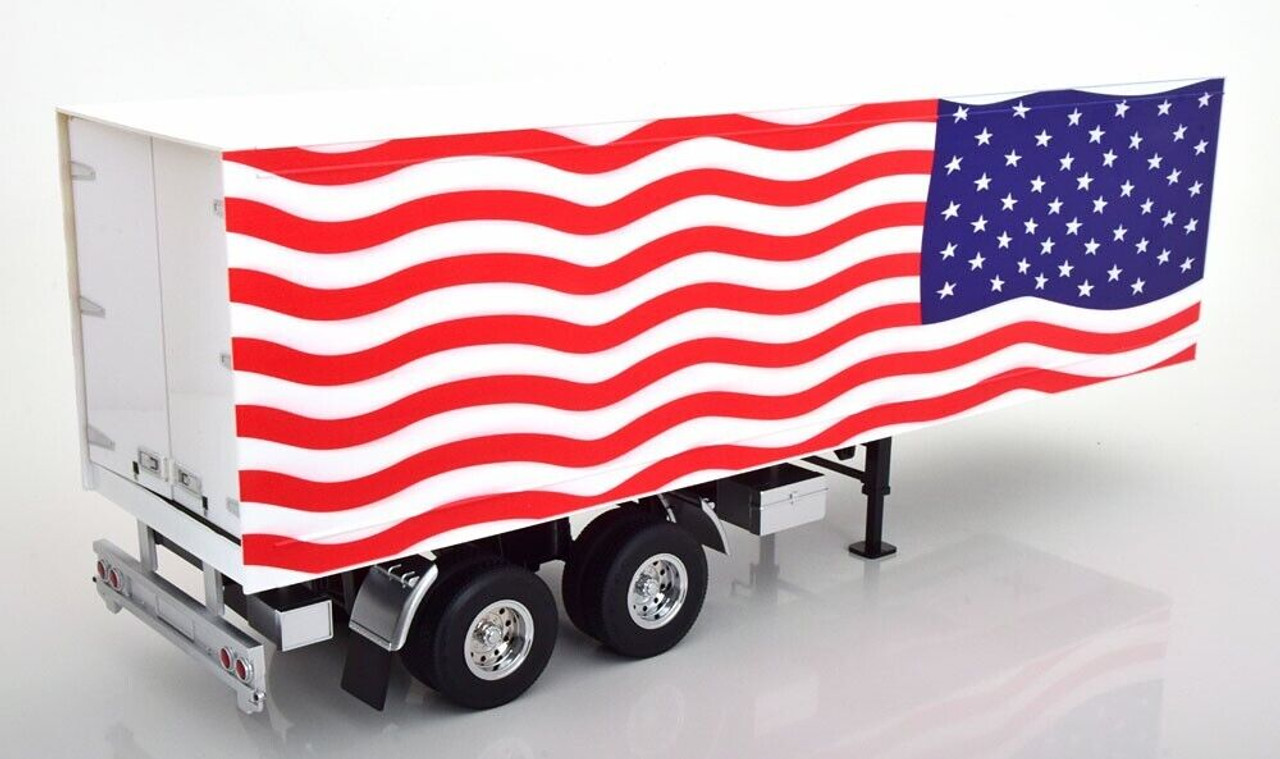 1/18 Road Kings Semi Trailer American Flag Color Diecast Model