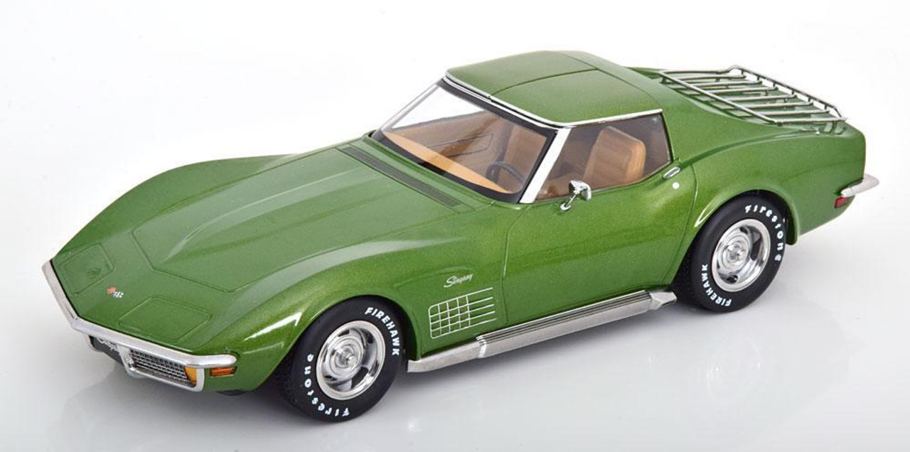 1/18 KK-Scale 1972 Chevrolet Corvette C3 (Green Metallic) Diecast Car Model